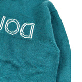 Dou Dou Maglia tinta unita con Stampa Verde per Bambina DX9P30 VERDE DOU DOU 