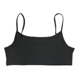 Dsquared2 Top Bretelline tinta unita con Logo Nero per Bambina D8RG33080 NERO DSQUARED2 