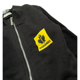 Dsquared2 Felpa tinta unita con Zip E Stampa Nero per Neonato DQ0282 NERO DSQUARED2 