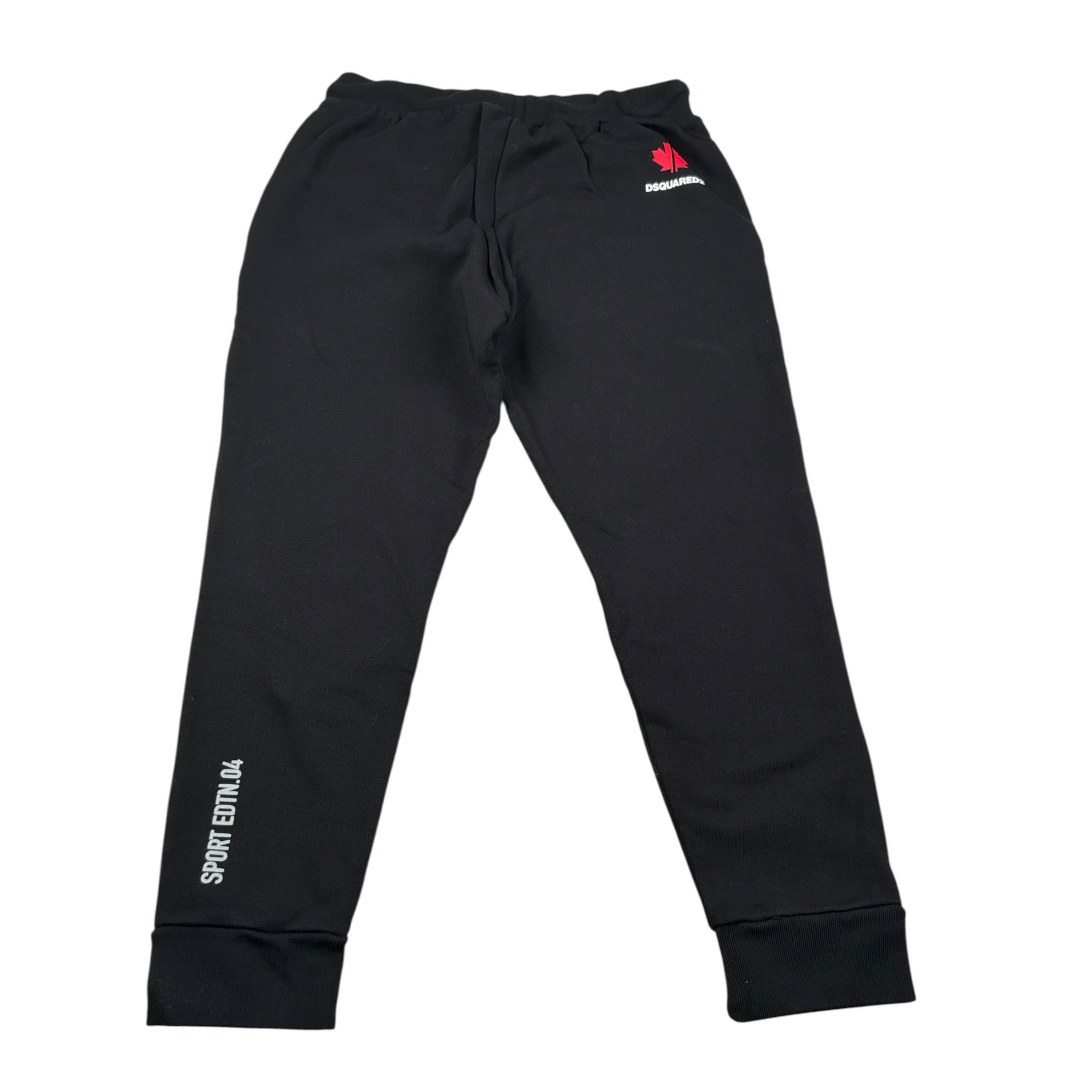 Dsquared2 Pantalone Tuta tinta unita con Logo Nero per Bambino DQ0300 NERO DSQUARED2 