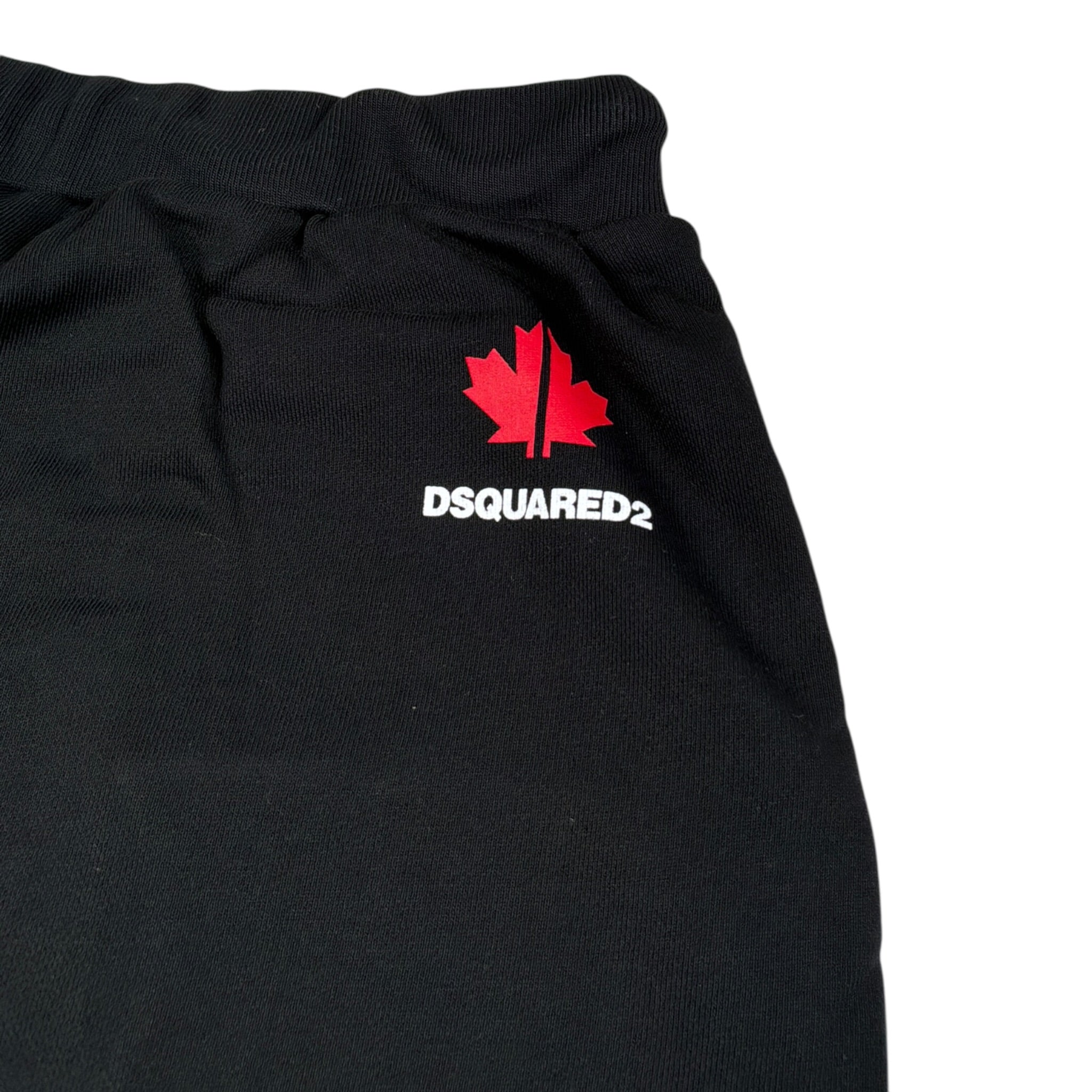 Dsquared2 Pantalone Tuta tinta unita con Logo Nero per Bambino DQ0300 NERO DSQUARED2 
