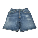 Dsquared2 Bermuda In Denim tinta unita Blu per Bambino DQ0782 BLU DSQUARED2 
