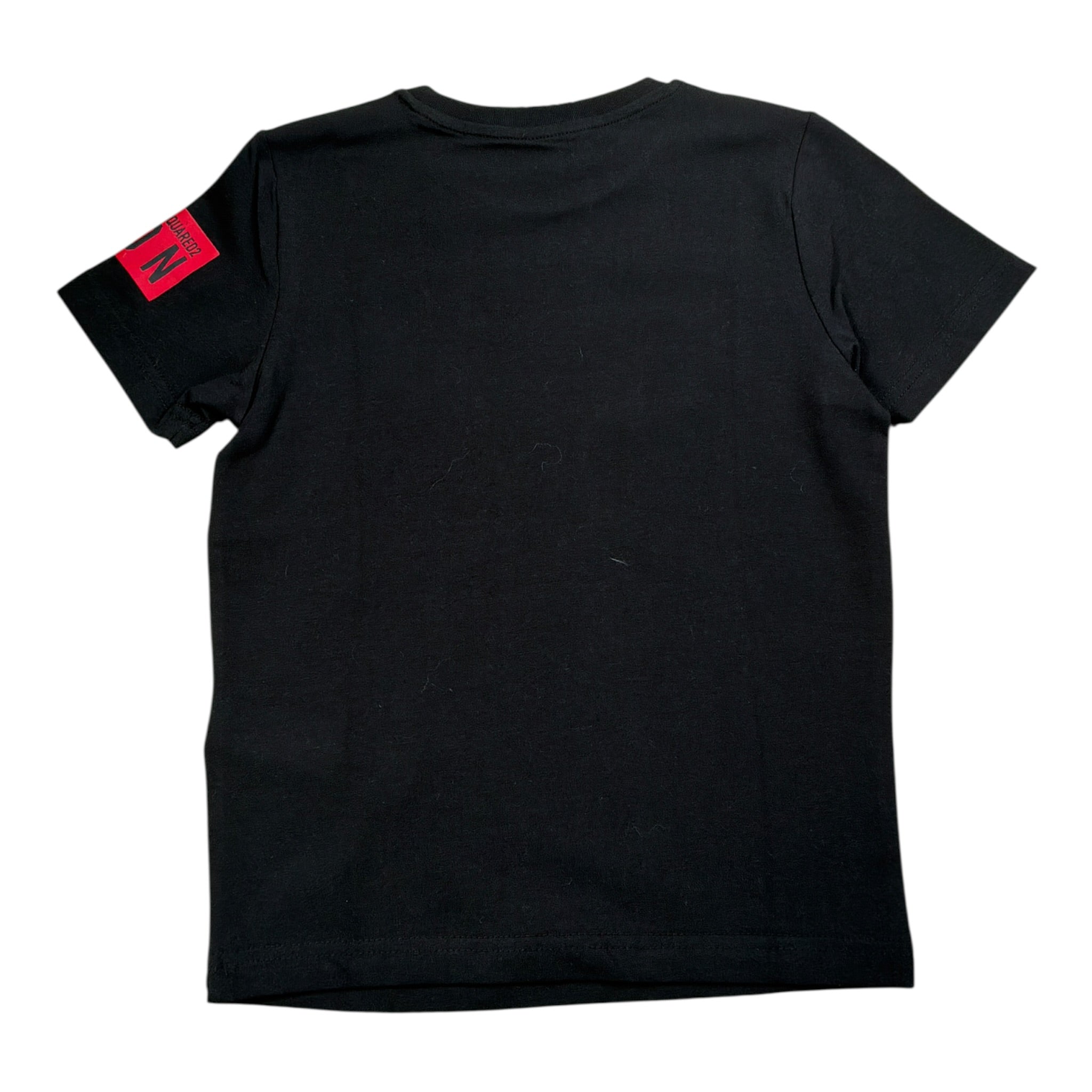 Dsquared2 T-Shirt tinta unita con Logo Nero per Bambino DQ1820 NERO DSQUARED2 