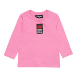Dsquared2 Shirt tinta unita con Logo Rosa per Bambina DQ1879FJ ROSA DSQUARED2 