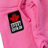 Dsquared2 Pantalone Modello Tuta tinta unita con Stampa Rosa per Neonata DQ1882F ROSA DSQUARED2 