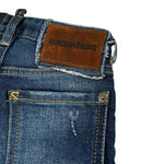 Dsquared2 Jeans tinta unita con Strappi Blu per Bambino DQ2241X BLU DSQUARED2 