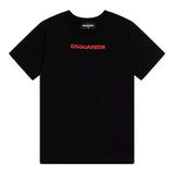 Dsquared2 T-Shirt tinta unita con Logo Nero per Bambino DQ2478 NERO DSQUARED2 