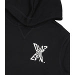 Dsquared2 Felpa Chiusa con Cappuccio tinta unita con Logo Nero per Bambino DQ2526 NERO DSQUARED2 