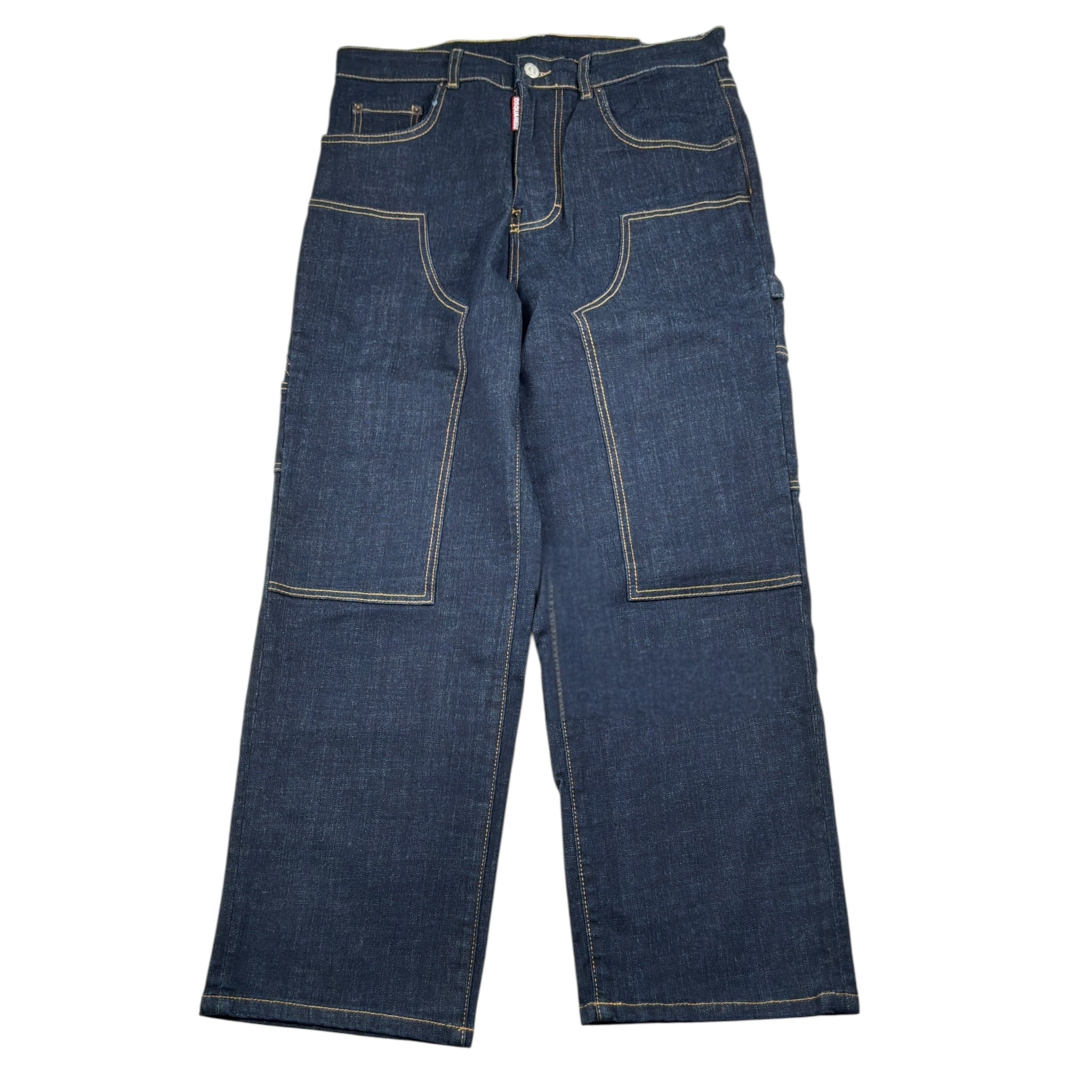 Dsquared2 Jeans tinta unita con Cuciture In Rilievo Blu per Bambino DQ2636X BLU DSQUARED2 