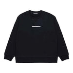 Dsquared2 Felpa Chiusa Girocollo tinta unita con Logo Nero per Bambino DQ2739 NERO DSQUARED2 