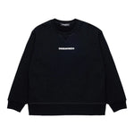 Dsquared2 Felpa Chiusa Girocollo tinta unita con Logo Nero per Bambino DQ2739XX NERO DSQUARED2 