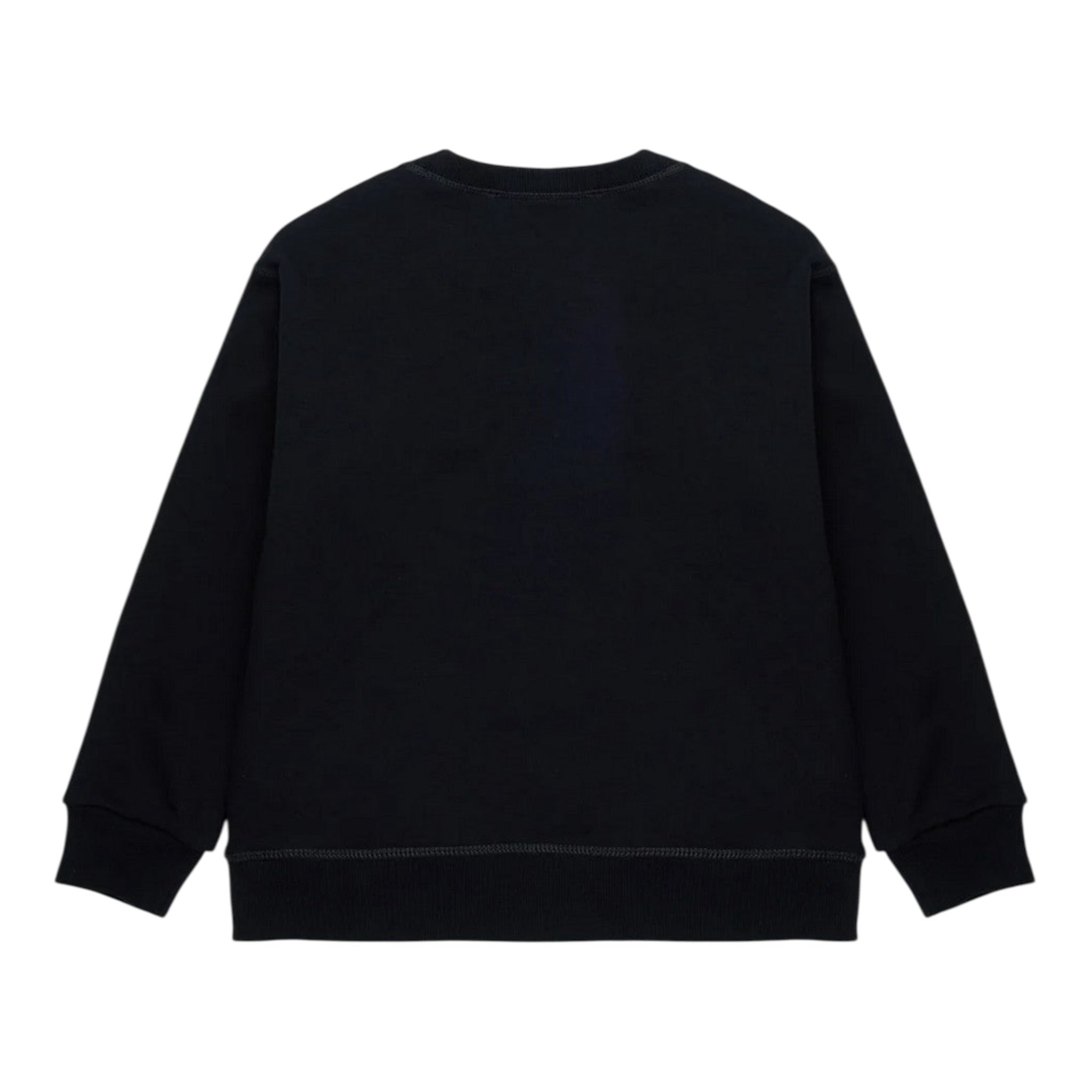 Dsquared2 Felpa Chiusa Girocollo tinta unita con Logo Nero per Bambino DQ2739XX NERO DSQUARED2 