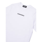 Dsquared2 T-Shirt Girocollo tinta unita con Logo Bianco per Bambino DQ2823X BIANCO DSQUARED2 
