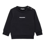 Dsquared2 Felpa tinta unita Girocollo con Stampa Nero per Bambino DQ2860XJ NERO DSQUARED2 