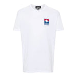 Dsquared2 T-Shirt Girocollo tinta unita con Logo Bianco per Bambino DQ2992 BIANCO DSQUARED2 