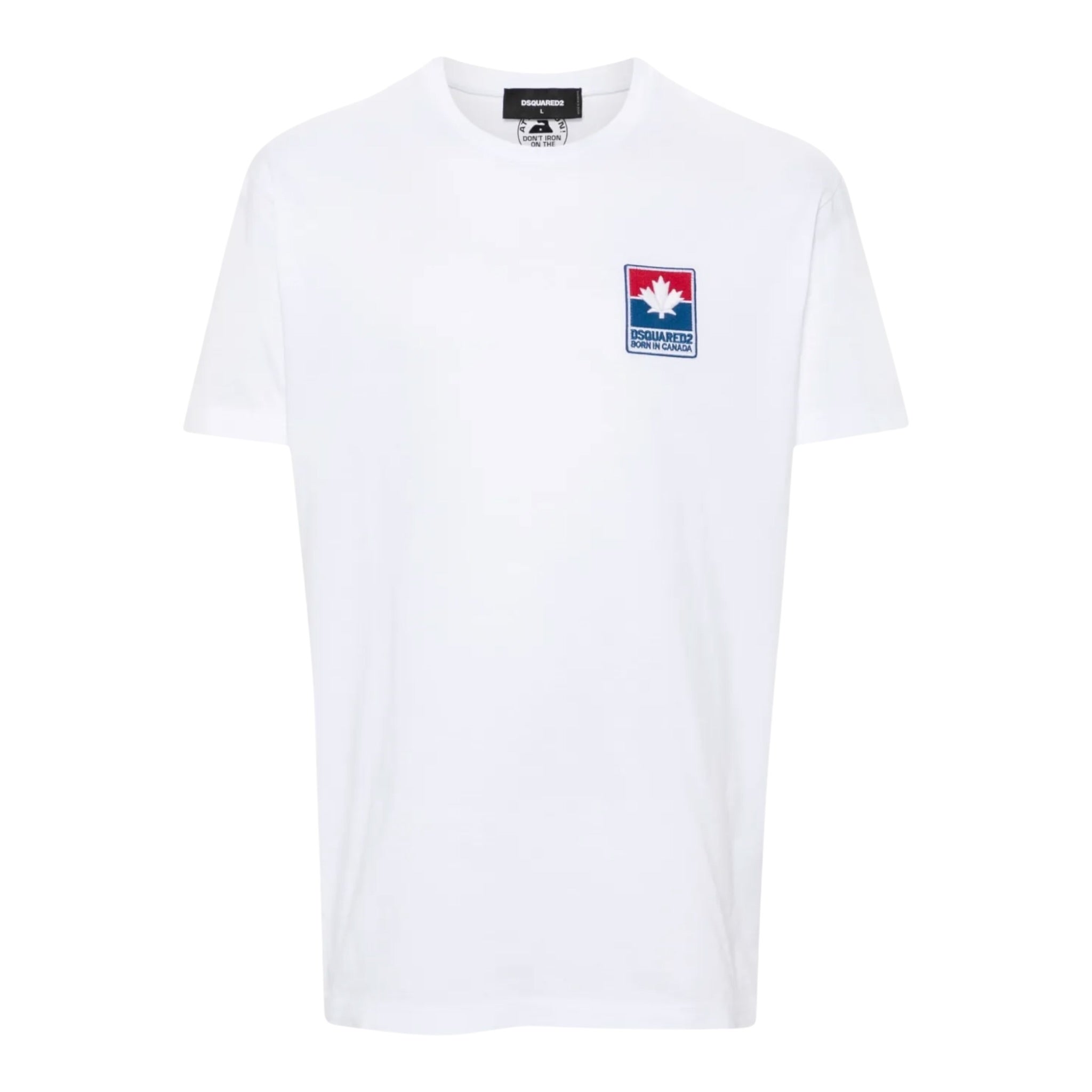 Dsquared2 T-Shirt Girocollo tinta unita con Logo Bianco per Bambino DQ2992 BIANCO DSQUARED2 