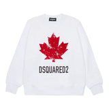 Dsquared2 Felpa tinta unita Girocollo con Stampa Bianco per Bambino DQ3005XXXX BIANCO DSQUARED2 