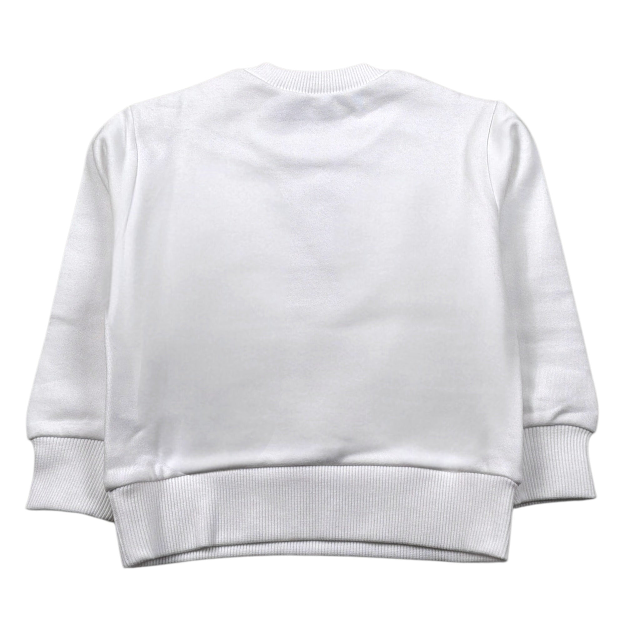 Dsquared2 Felpa Chiusa Girocollo tinta unita con Stampa Bianco per Bambino DQ3006 BIANCO DSQUARED2 