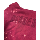 Dsquared2 Felpa tinta unita con Cappuccio E Stampa Bordeaux per Bambina DQ3009 BORDEAUX DSQUARED2 