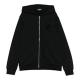 Dsquared2 Felpa con Zip E Cappuccio tinta unita Nero per Bambino DQ3010 NERO DSQUARED2 