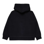 Dsquared2 Felpa Chiusa con Cappuccio tinta unita con Logo Nero per Bambino DQ3016 NERO DSQUARED2 