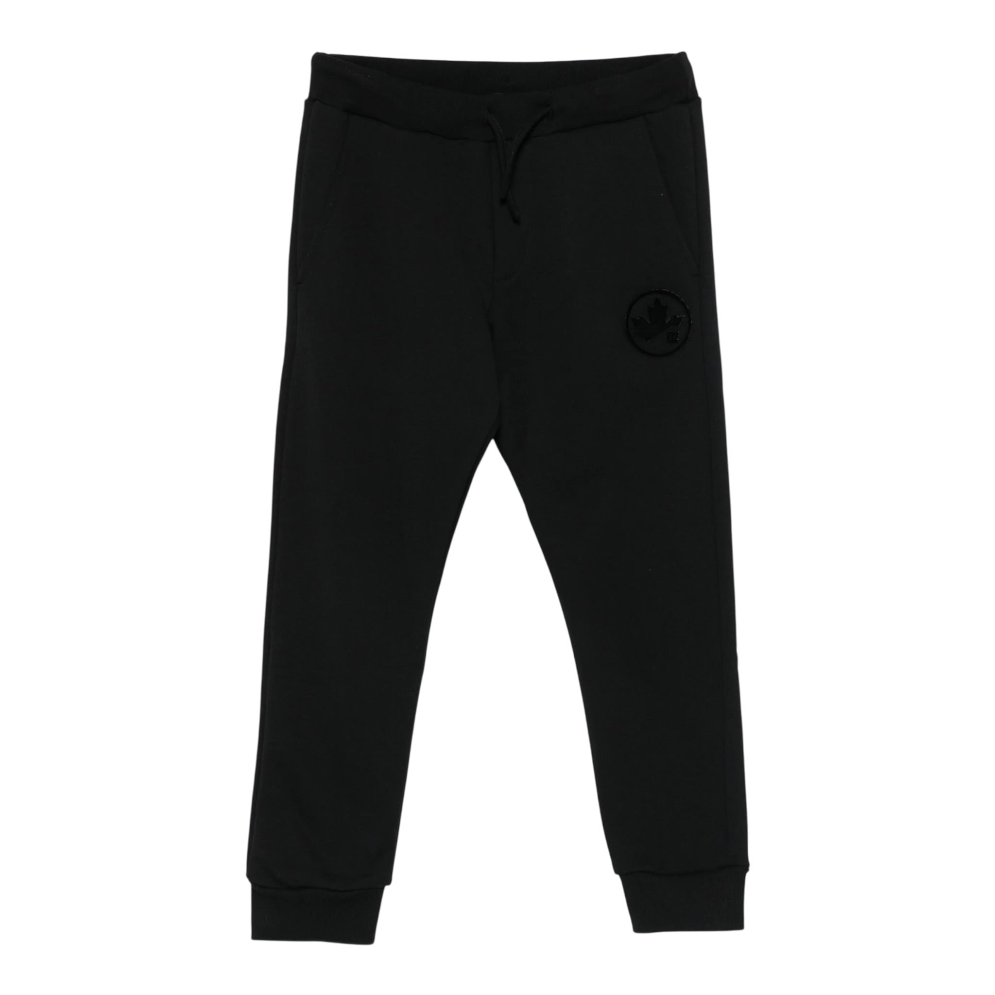 Dsquared2 Pantalone Tuta tinta unita con Logo Nero per Bambino DQ3031X NERO DSQUARED2 