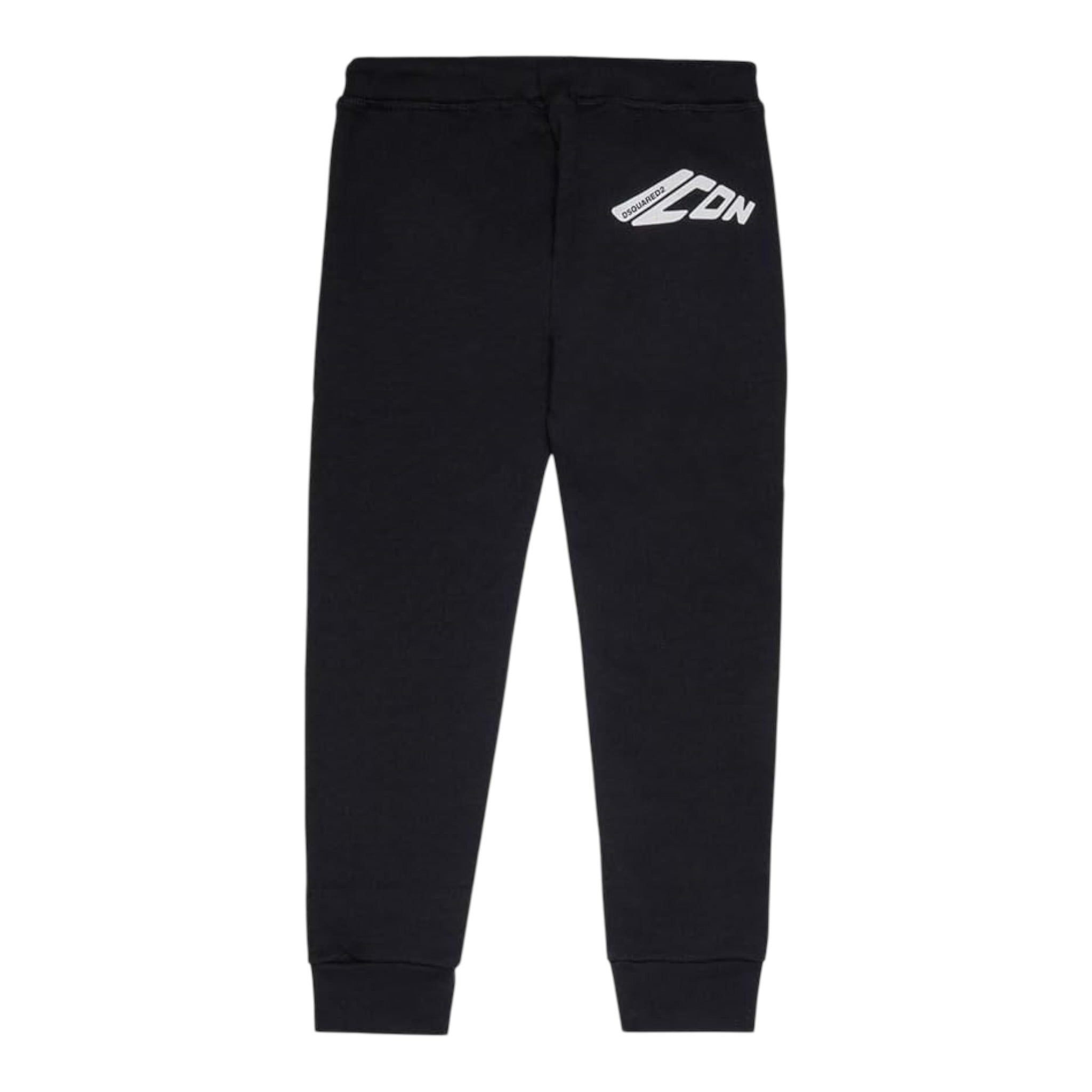 Dsquared2 Pantalone Tuta tinta unita con Logo Nero per Bambino DQ3033 NERO DSQUARED2 