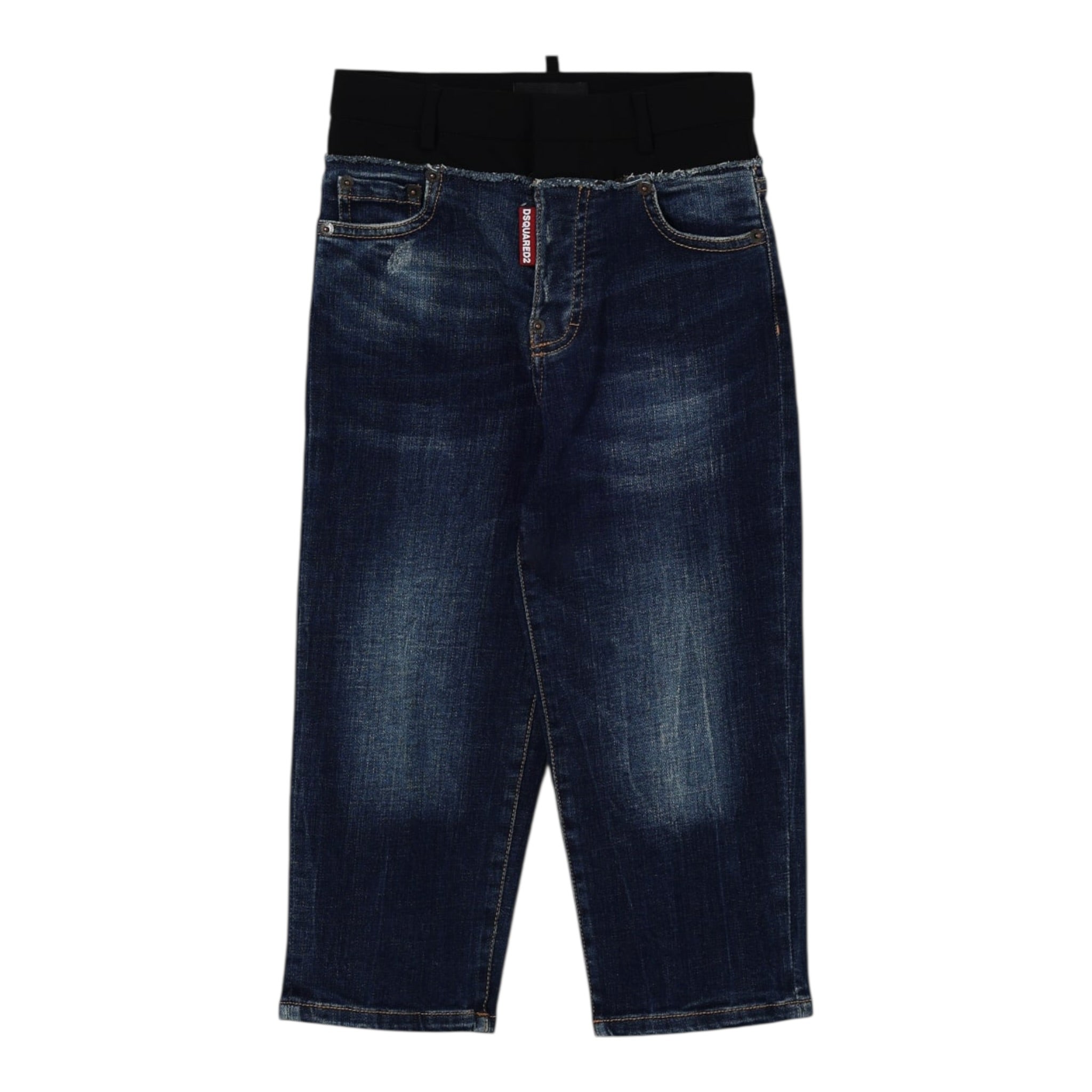 Dsquared2 Jeans tinta unita 5 Tasche Blu per Bambino DQ3036 BLU DSQUARED2 
