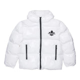 Dsquared2 Giubbino tinta unita con Zip E Cappuccio Bianco per Bambino DQ3042 BIANCO DSQUARED2 