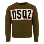 Dsquared2 Maglia Girocollo tinta unita Cn Stampa Verde per Bambino DQ3071X VERDE DSQUARED2 