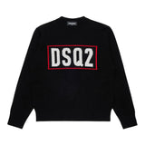 Dsquared2 Maglia Girocollo tinta unita Cn Stampa Nero per Bambino DQ3071XX NERO DSQUARED2 