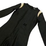 Dsquared2 Tuta Intera Manica Lunga tinta unita Nero per Bambina DQ3078 NERO DSQUARED2 