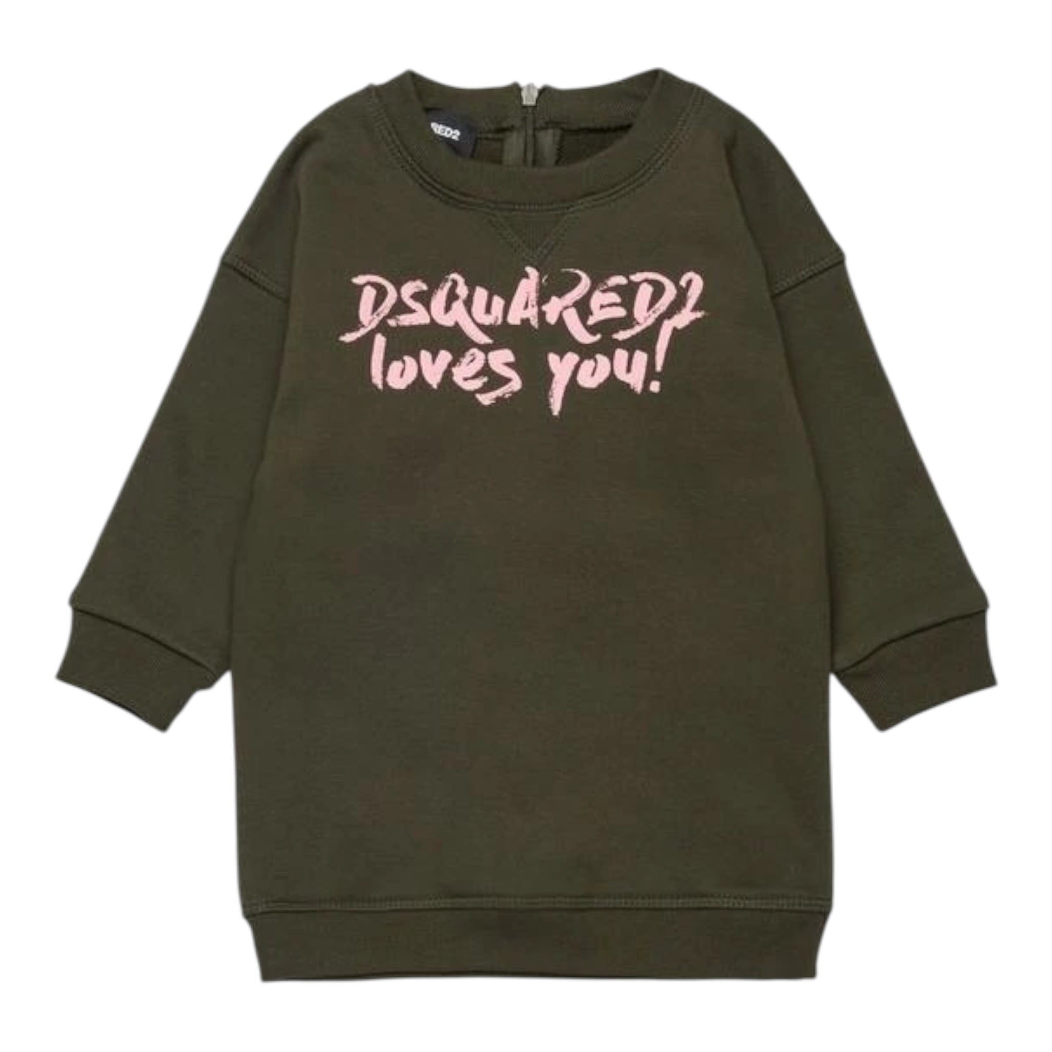 Dsquared2 Abito tinta unita Modello Felpe Verde per Bambina DQ3091J VERDE DSQUARED2 