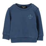 Dsquared2 Felpa Chiusa Girocollo tinta unita con Logo Petrolio per Neonato DQ3095X PETROLIO DSQUARED2 