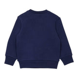 Dsquared2 Felpa Chiusa Girocollo tinta unita con Logo Blu per Neonato DQ3099 BLU DSQUARED2 
