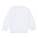 Dsquared2 Felpa Girocollo tinta unita con Stampa Bianco per Bambino DQ3100J BIANCO DSQUARED2 