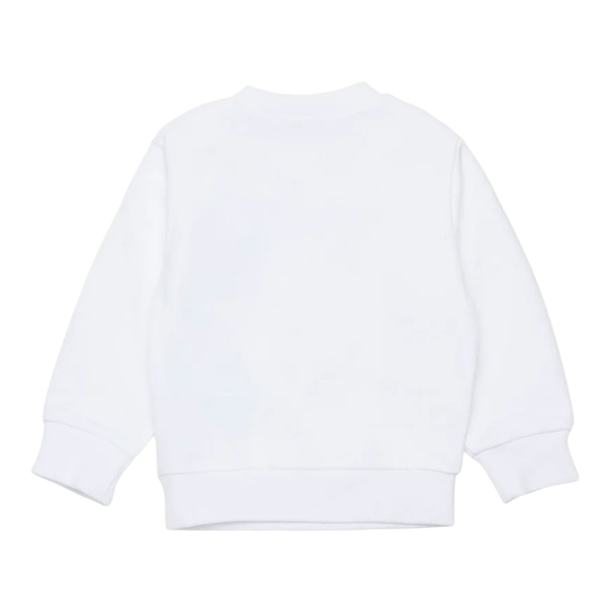 Dsquared2 Felpa Girocollo tinta unita con Stampa Bianco per Bambino DQ3100J BIANCO DSQUARED2 