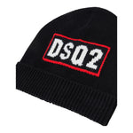 Dsquared2 Cappello tinta unita con Logo Nero per Bambino DQ3122 NERO DSQUARED2 