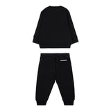 Dsquared2 Completo 2Pz Felpa-Pantalone tinta unita Nero per Bambino DQ3146 NERO DSQUARED2 