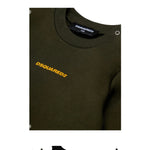 Dsquared2 Completo 2Pz Felpa-Pantalone tinta unita Verde per Bambino DQ3146NXJ VERDE DSQUARED2 