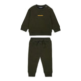 Dsquared2 Completo 2Pz Felpa-Pantalone tinta unita Verde per Neonato DQ3146NX VERDE DSQUARED2 