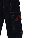 Dsquared2 Jeans tinta unita con Tasconi E Stampa Blu per Neonato DQ3149 BLU DSQUARED2 
