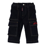 Dsquared2 Jeans tinta unita con Tasconi E Stampa Blu per Neonato DQ3149 BLU DSQUARED2 