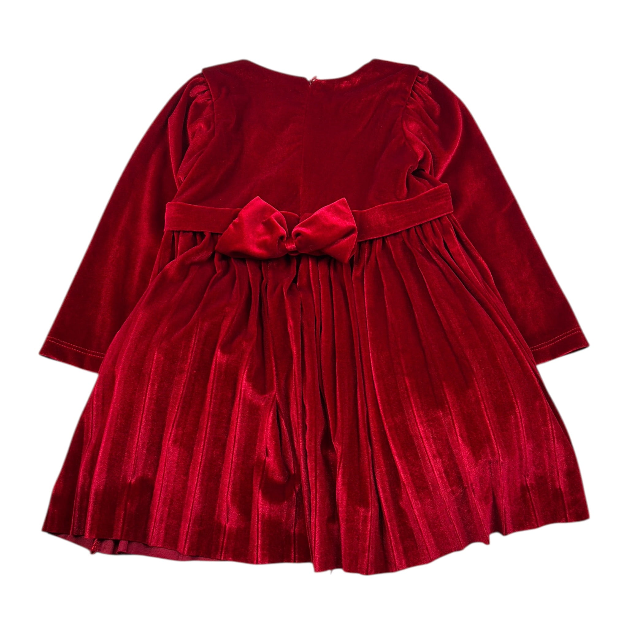 Ebita Abito Manica Lunga tinta unita con Fascia Rosso per Neonata 243293N ROSSO EBITA 