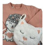 Ebita Abito Manica Lunga tinta unita con Borse Rosa per Neonata 243523 ROSA EBITA 