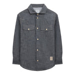 Eleventy Camicia tinta unita In Denim Azzurro per Bambino ES5P40J AZZURRO ELEVENTY 