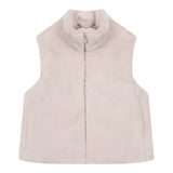 Eleventy Pelliccia tinta unita Modello Smanicato con Zip Beige per Bambina EX2A62 BEIGE ELEVENTY 
