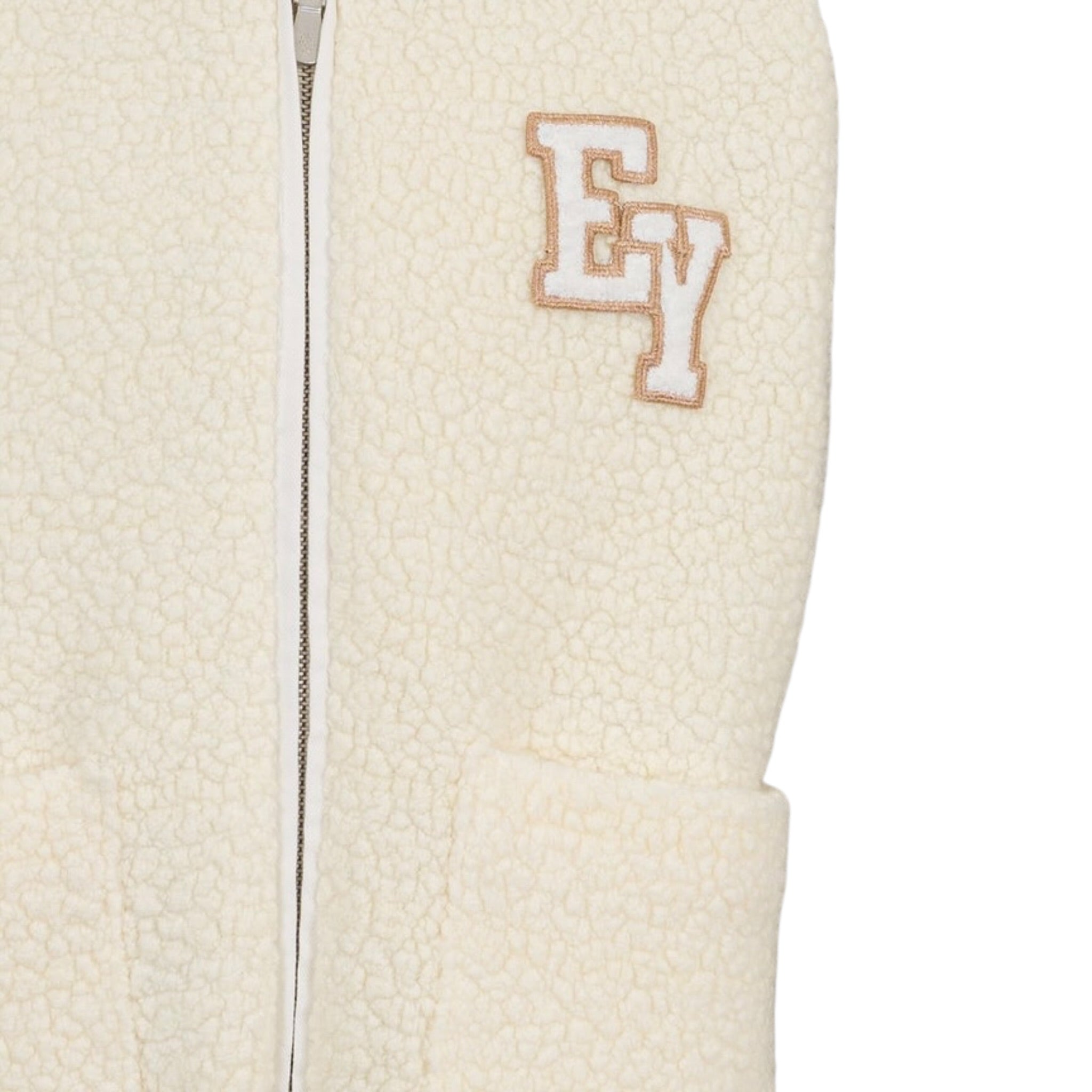 Eleventy Felpa Modello Teddy Bicolore con Zip Grigio/Panna per Bambino EX2P27 GRIGIO/PANNA ELEVENTY 