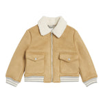 Eleventy Giubbino tinta unita In Camoscio con Zip Cammello per Bambino EX2P67X CAMMELLO ELEVENTY 