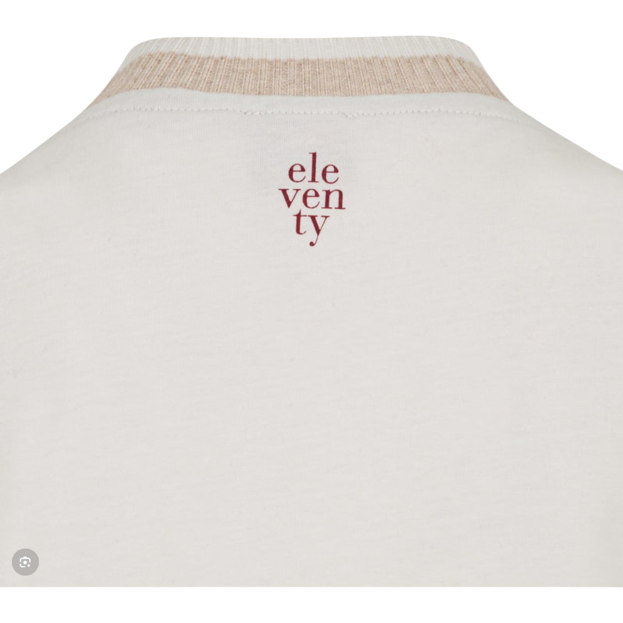 Eleventy T-Shirt Bicolore con Stampa Bianco per Bambino EX8P31 BIANCO ELEVENTY 